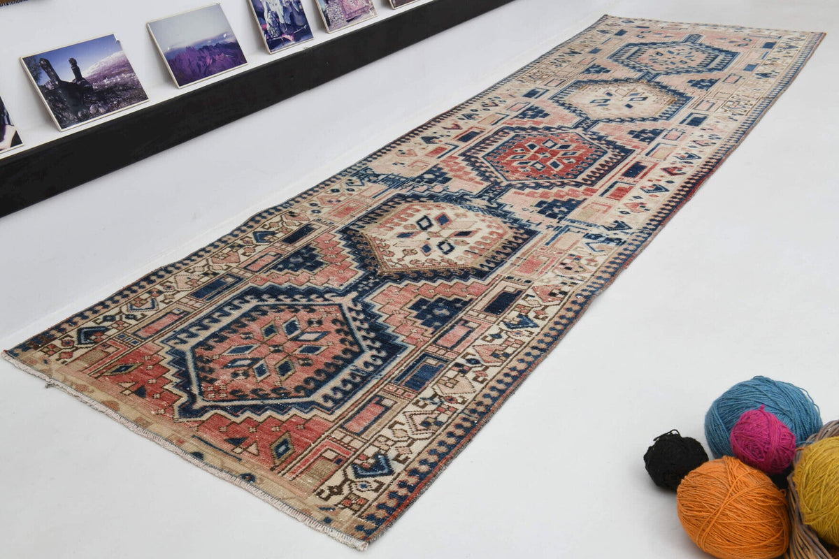 3,16 m² el dokuma vintage yolluk – Anadolu, 1970'ler