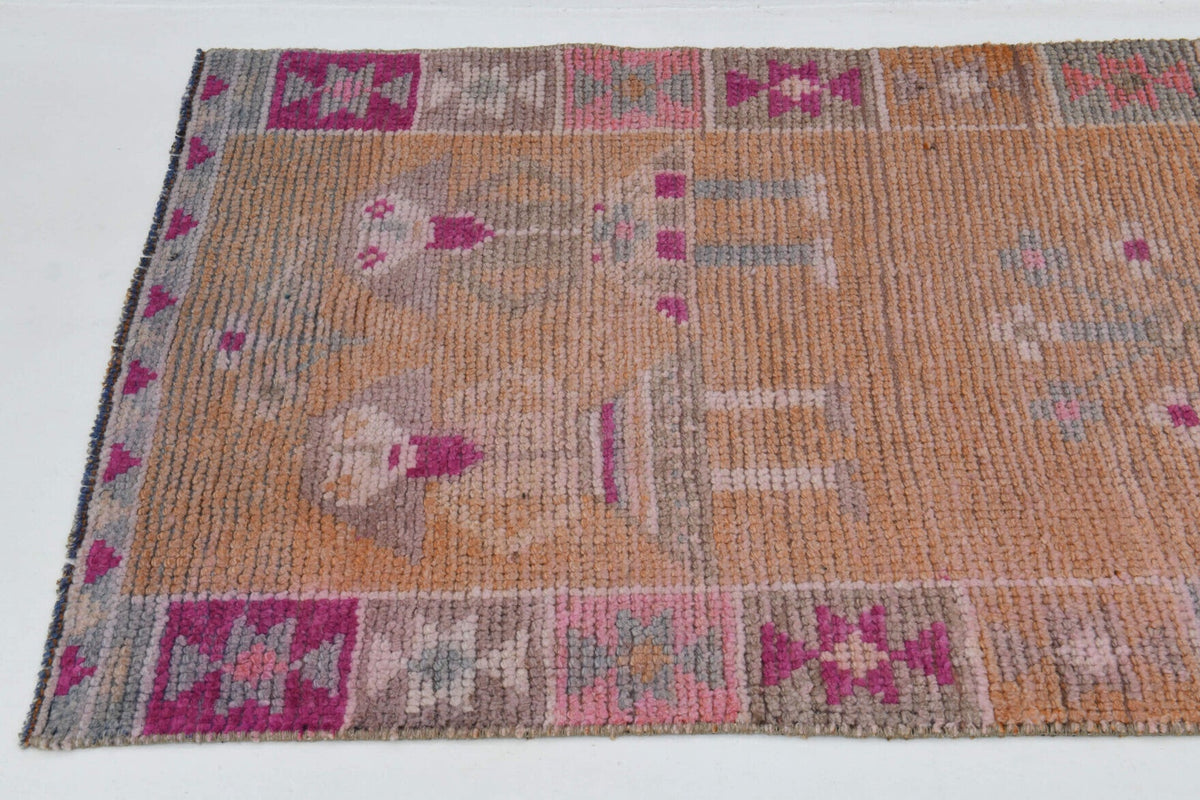 Pale Orange - Human Figures Runner Rug