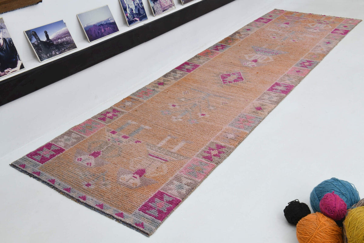 Pale Orange - Human Figures Runner Rug