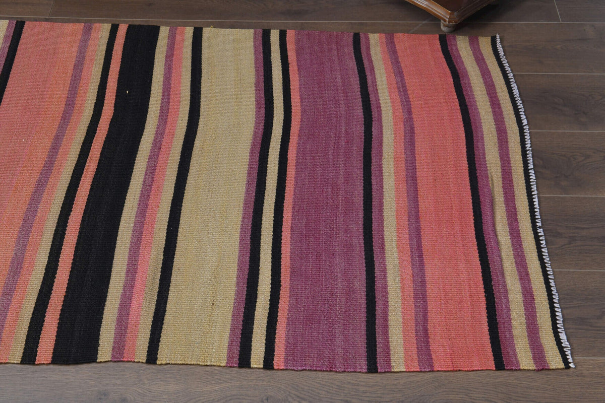 El yapımı vintage yolluk 94x401 cm oryantal desenli yün - farklı açıdan görünüm