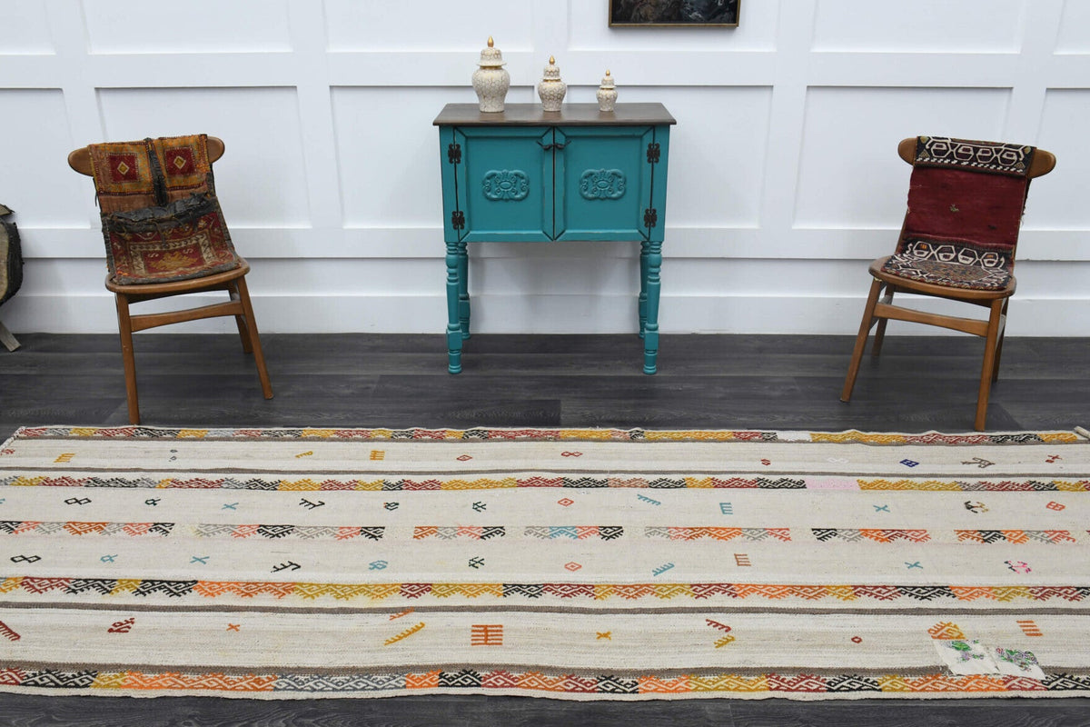 Tek parça vintage kilim yolluk 116x344 cm (3,99 m²) – Pera Halı