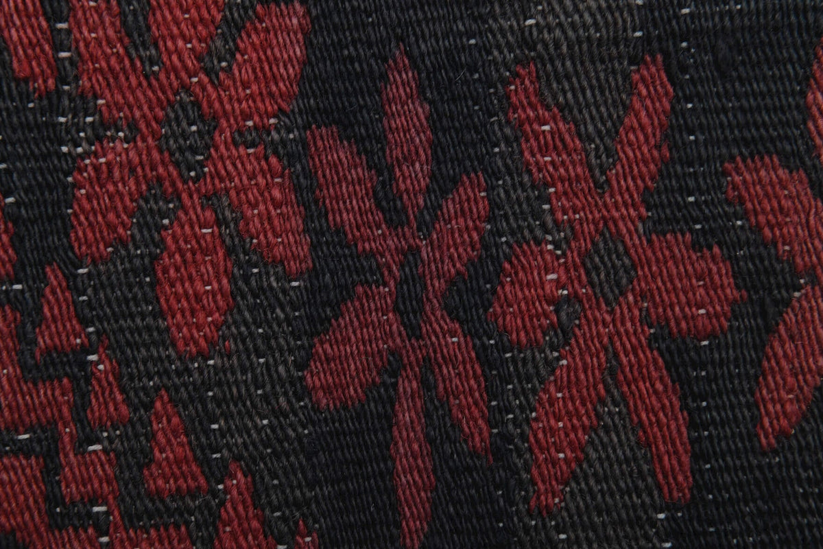 Vintage yolluk 80x281 cm – kırmızı oryantal desenli, el dokuma