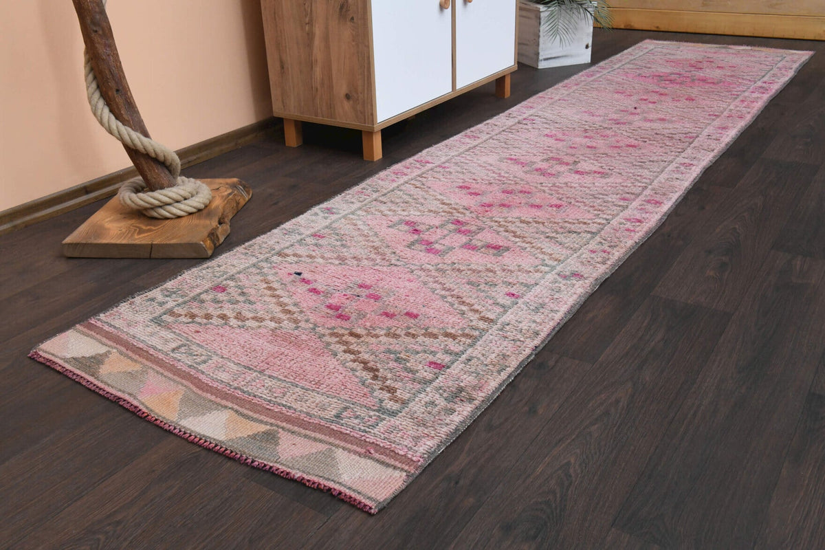 Tek parça el dokuma vintage yolluk 82x346 cm (2,84 m²) – Pera Halı