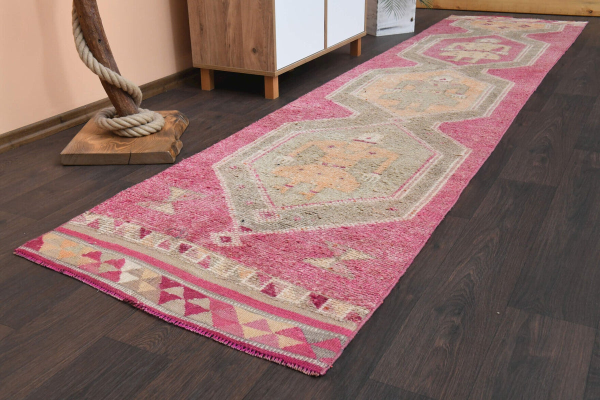 Tek parça el dokuma vintage yolluk 85x370 cm (3,15 m²) – Pera Halı