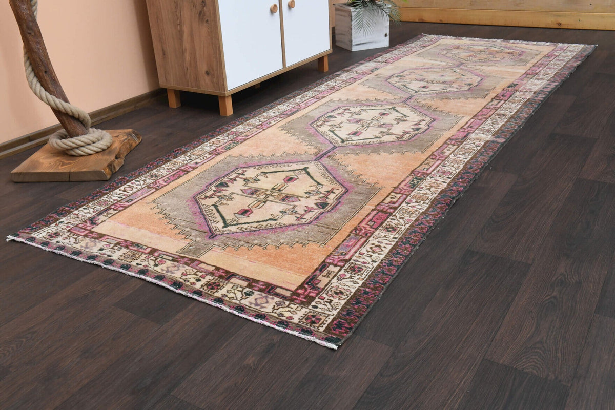 Tek parça el dokuma vintage yolluk 113x317 cm (3,58 m²) – Pera Halı