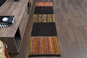 1960'lardan Anadolu kökenli oryantal desenli vintage kilim yolluk, 58x242 cm