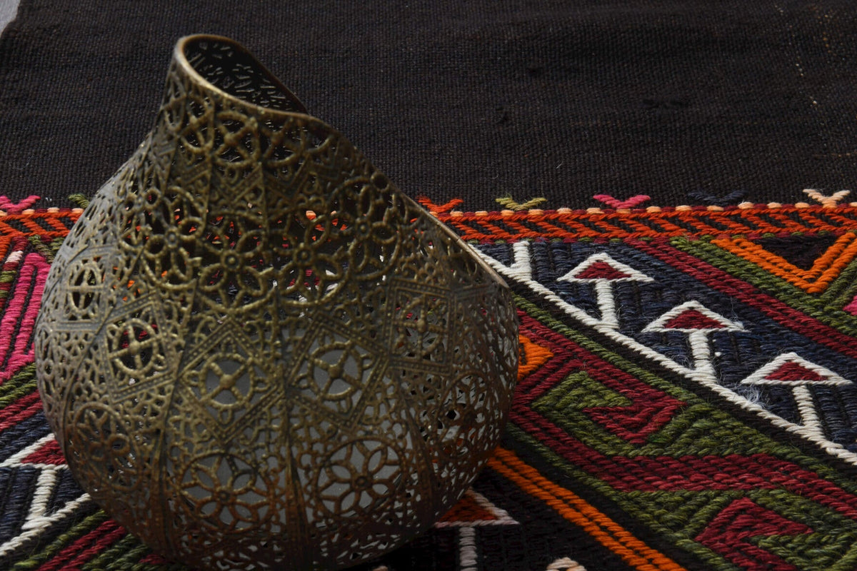 Vintage kilim yolluk 53x267 cm, 2 mm hav, %100 yün