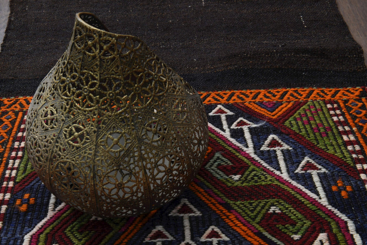Vintage kilim yolluk 50x241 cm, 2 mm hav, %100 yün