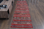 1960'lardan Anadolu kökenli oryantal desenli vintage kilim yolluk, 84x309 cm