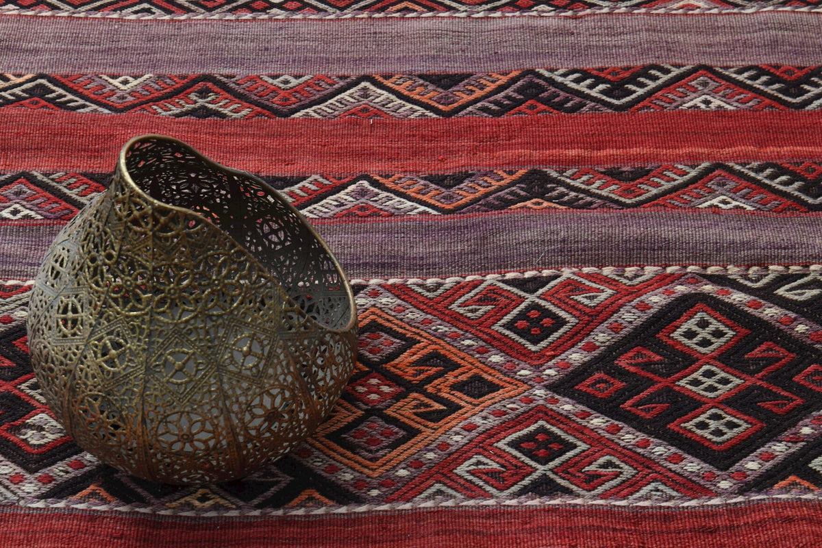 Vintage kilim yolluk 84x309 cm, 2 mm hav, %100 yün