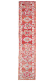 1960'lardan Anadolu kökenli oryantal desenli vintage kilim yolluk, 65x210 cm
