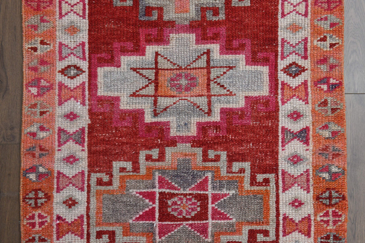 Anadolu kökenli el dokuma kilim – 1960'lar üretimi, oryantal desenli – görsel 18
