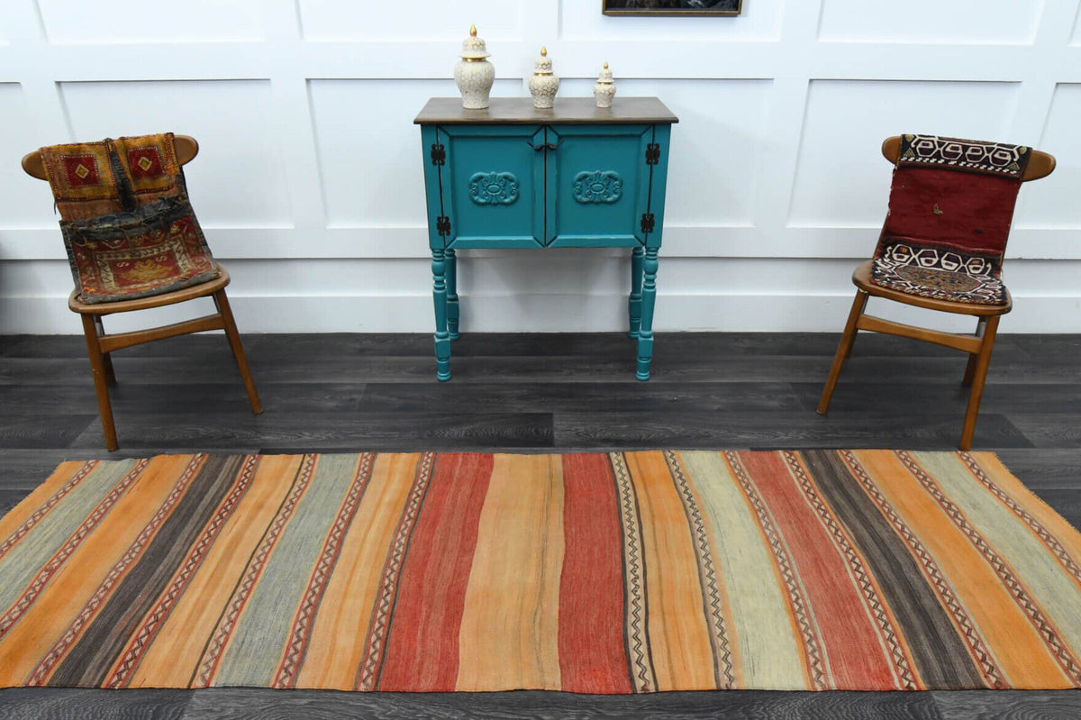 Tek parça vintage kilim yolluk 83x284 cm (2,36 m²) – Pera Halı