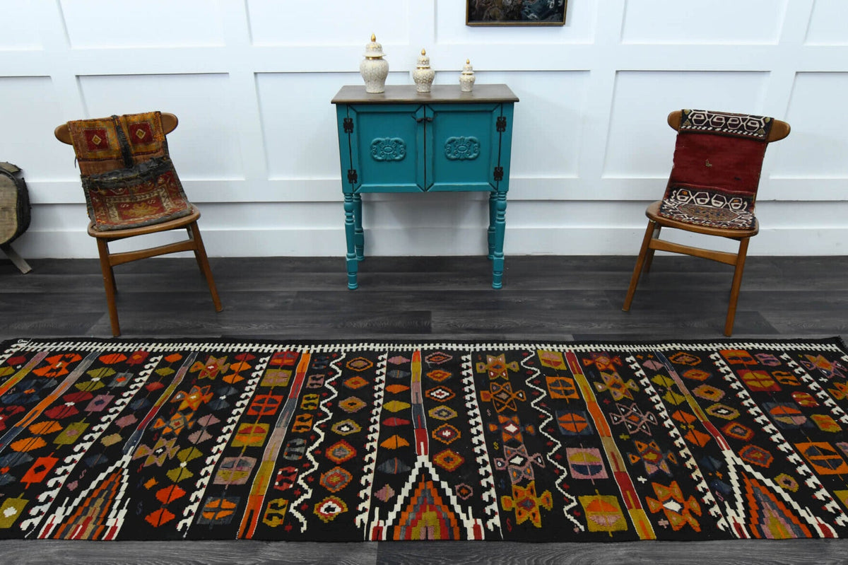 Tek parça vintage kilim yolluk 100x351 cm (3,51 m²) – Pera Halı