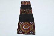 1960'lardan Anadolu kökenli oryantal desenli vintage kilim yolluk, 55x230 cm