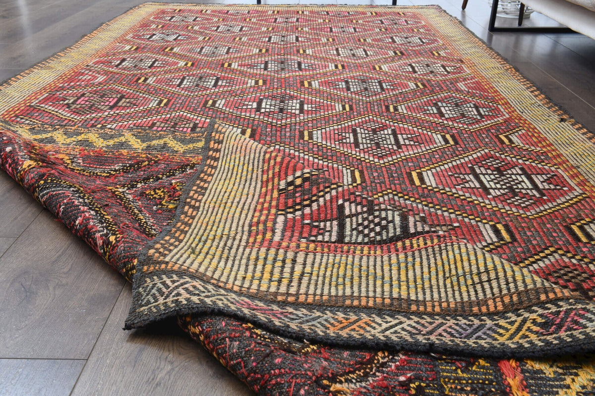 Tek parça el dokuma vintage kilim 148x320 cm (4,74 m²) – Pera Halı