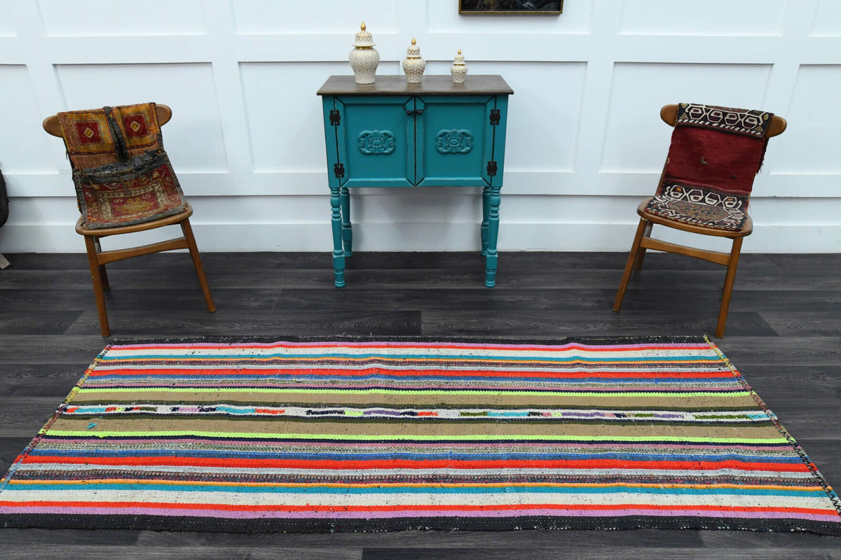 Tek parça vintage kilim yolluk 95x242 cm (2,3 m²) – Pera Halı