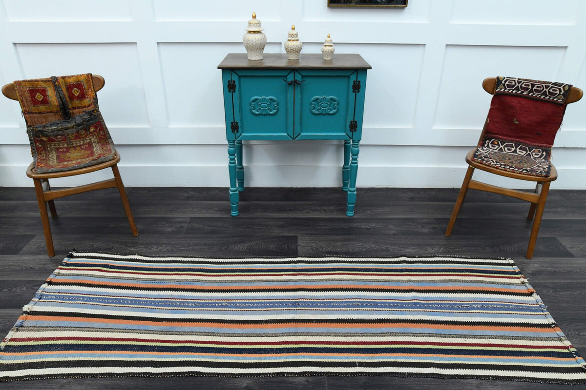 Tek parça vintage kilim yolluk 80x232 cm (1,86 m²) – Pera Halı