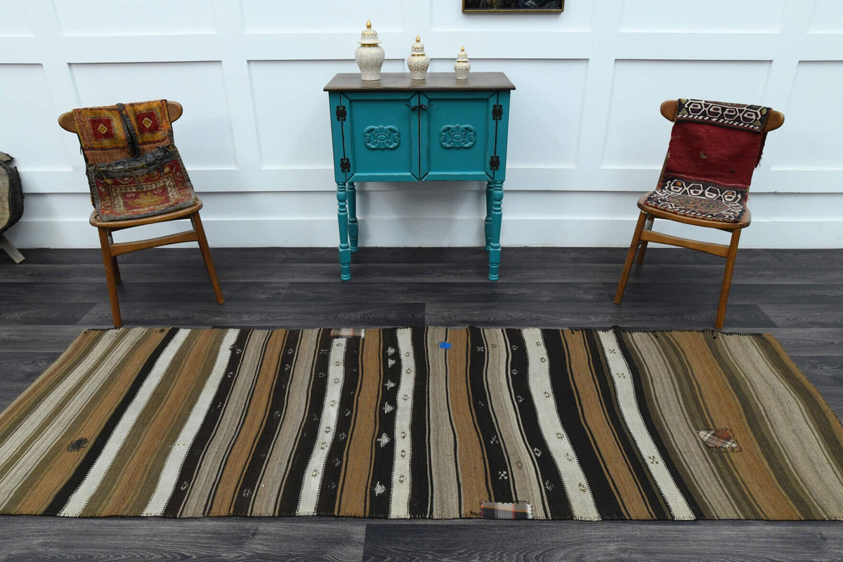Turkish Multi-Colors Kilim Runner