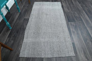 1960'lardan Anadolu kökenli düz zeminli el dokuma vintage kilim, 98x202 cm