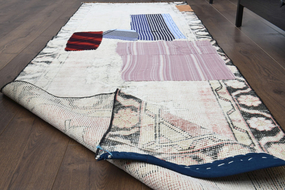 Tek parça patchwork vintage yolluk 88x280 cm (2,46 m²) – Pera Halı