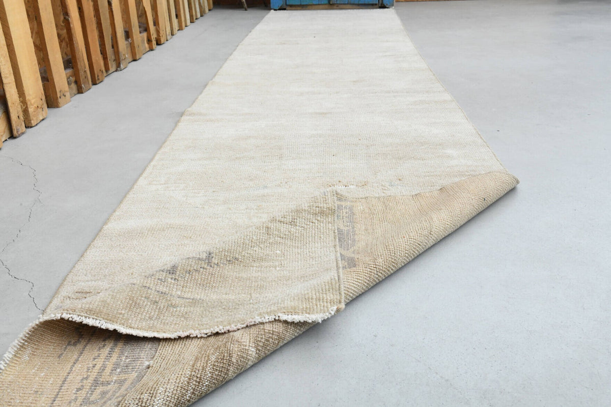 Antre ve koridor için soyut desenli el dokuma vintage yolluk – 75x350 cm