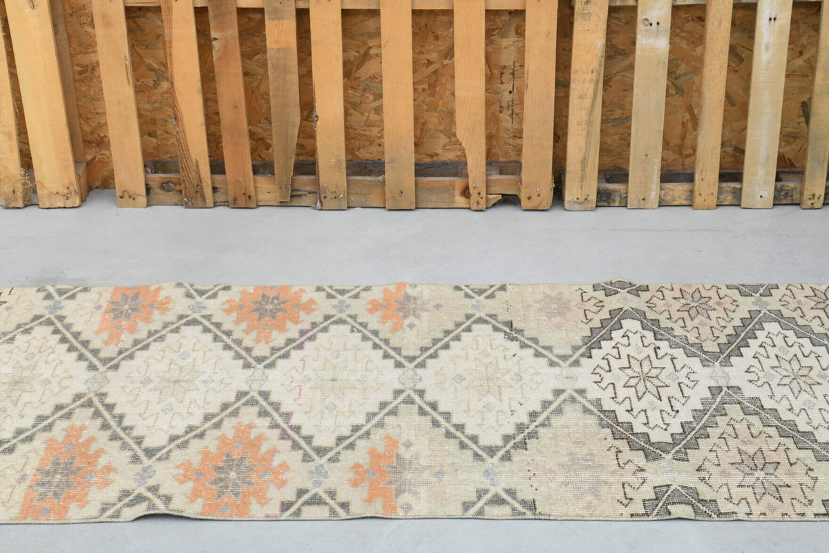 Tek parça el dokuma vintage yolluk 87x286 cm (2,49 m²) – Pera Halı