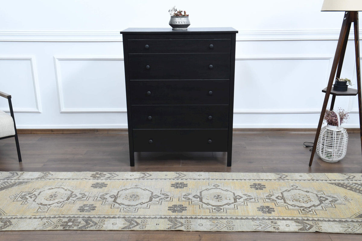 Tek parça el dokuma vintage yolluk 82x316 cm (2,59 m²) – Pera Halı