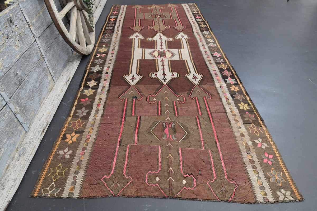 Turkish Vintage Kilim Runner Rug