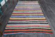 1960'lardan Anadolu kökenli oryantal desenli el dokuma vintage kilim, 148x276 cm