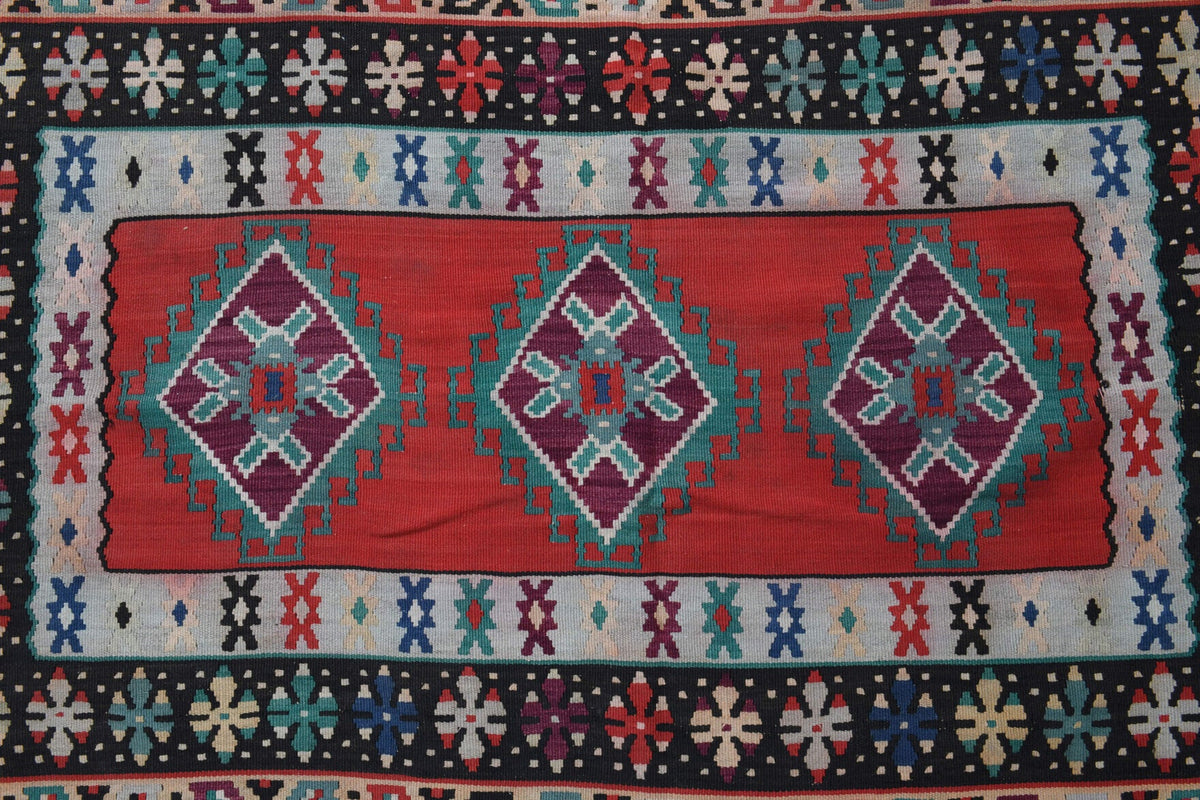 6,44 m² el dokuma vintage kilim – Anadolu, 1960'lar