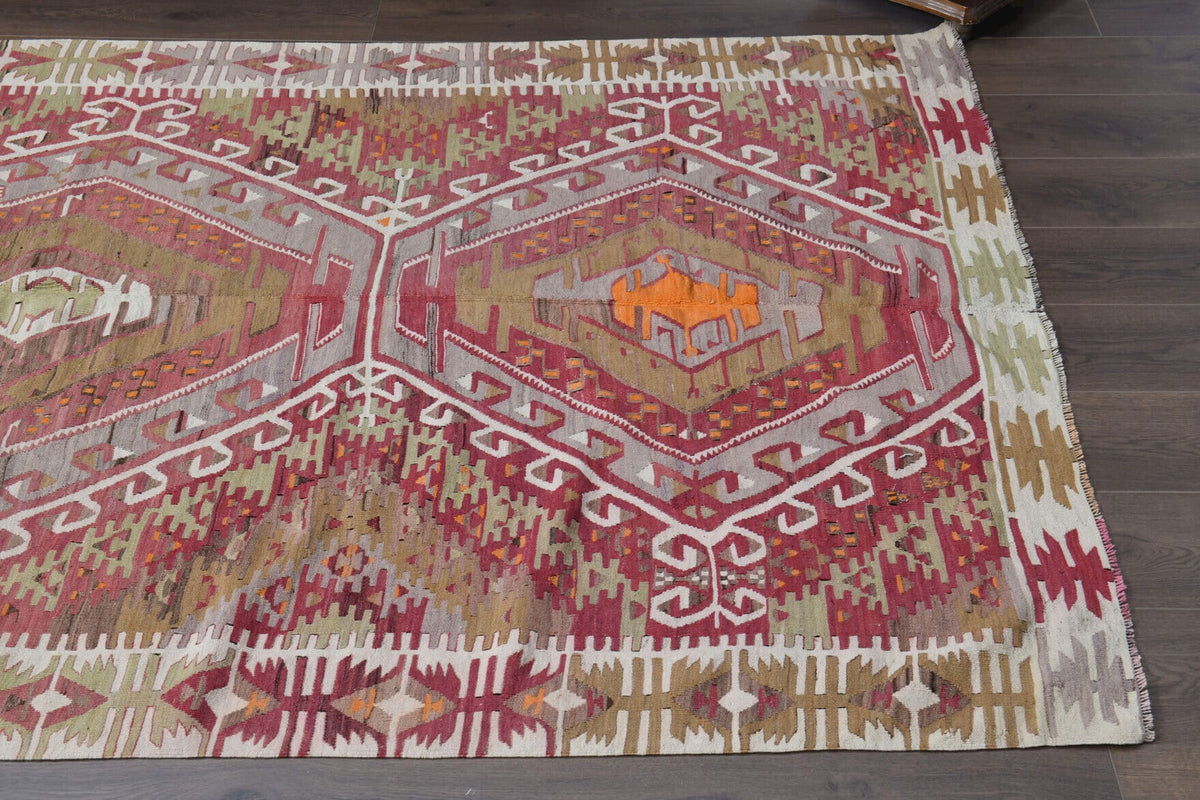 5,87 m² vintage kilim yolluk – Anadolu, 1960'lar