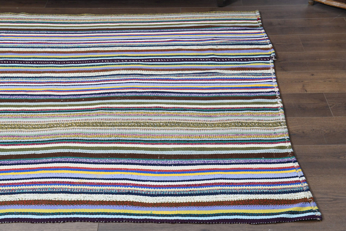 Turkish Flatweave Vintage Area Rug