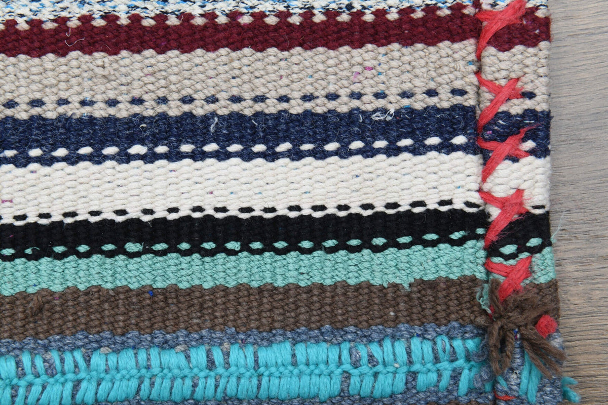 Turkish Vintage Area Kilim Rug