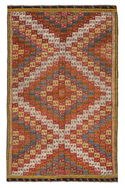 Turkish Vintage Area Kilim Rug