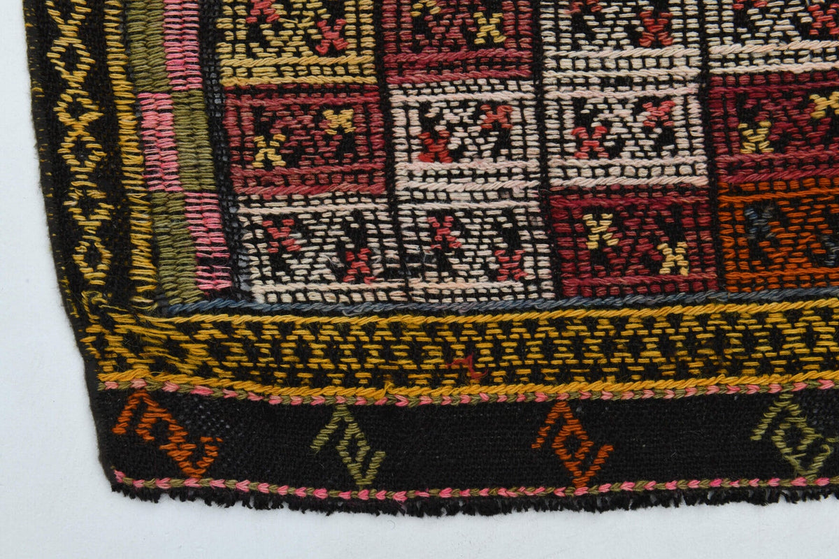 Turkish Vintage Area Kilim Rug