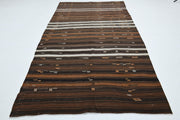 1960'lardan Anadolu kökenli çizgili el dokuma vintage kilim, 170x317 cm