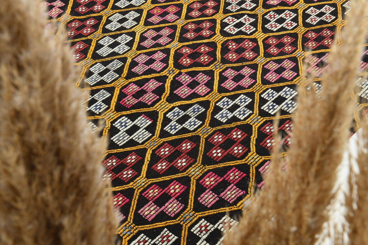 Turkish Vintage Area Kilim Rug