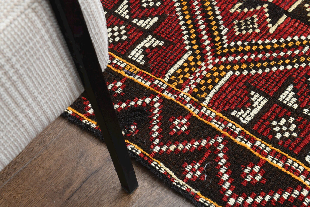 Royal Red Vintage Turkish Kilim Rug