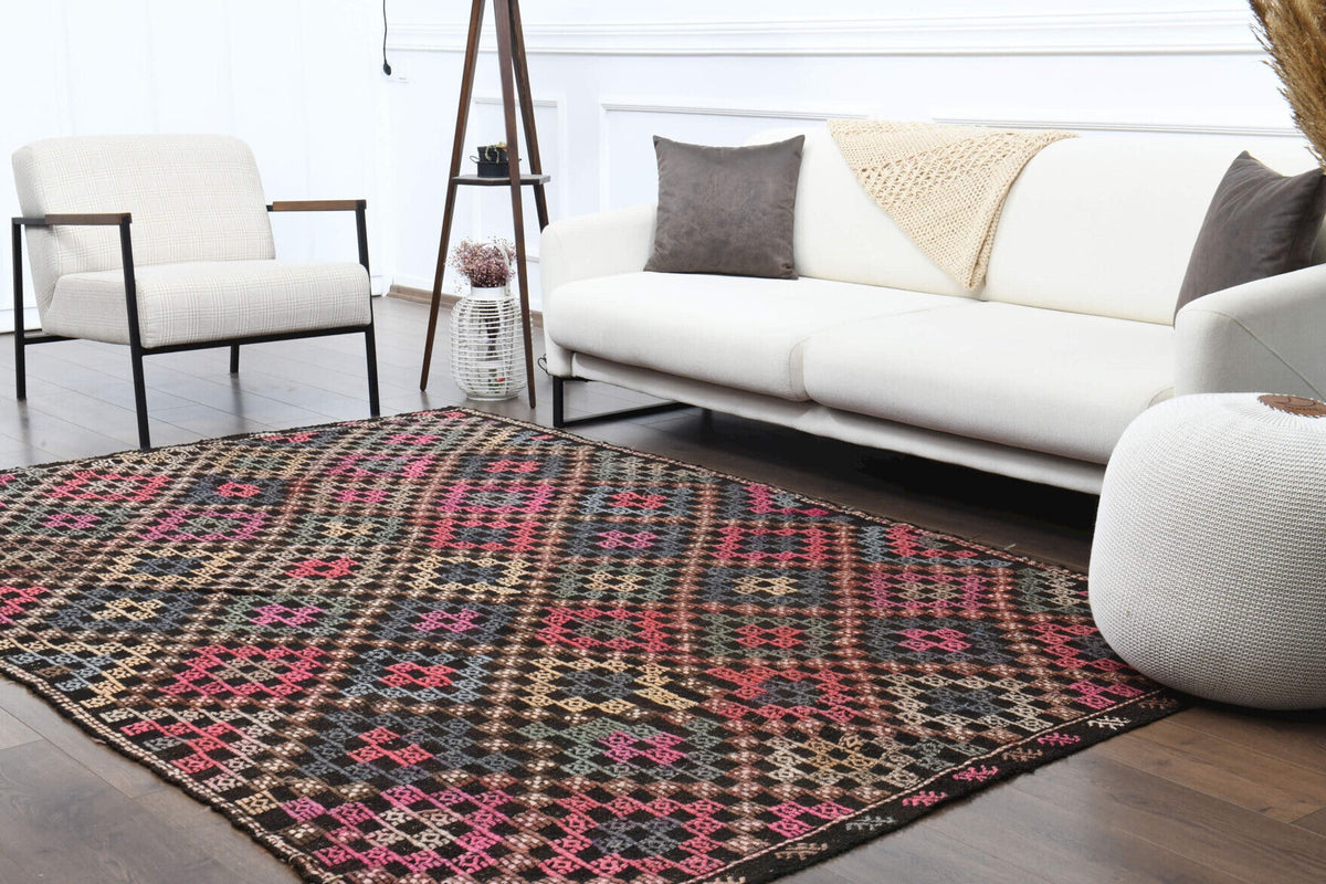 Turkish Vintage Kilim Area Rug