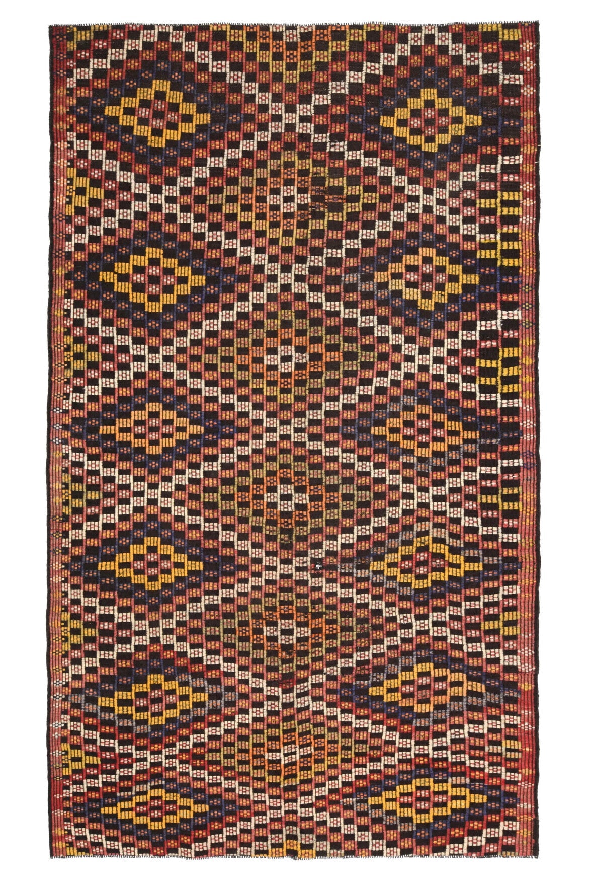 Turkish Vintage Area Kilim Rug