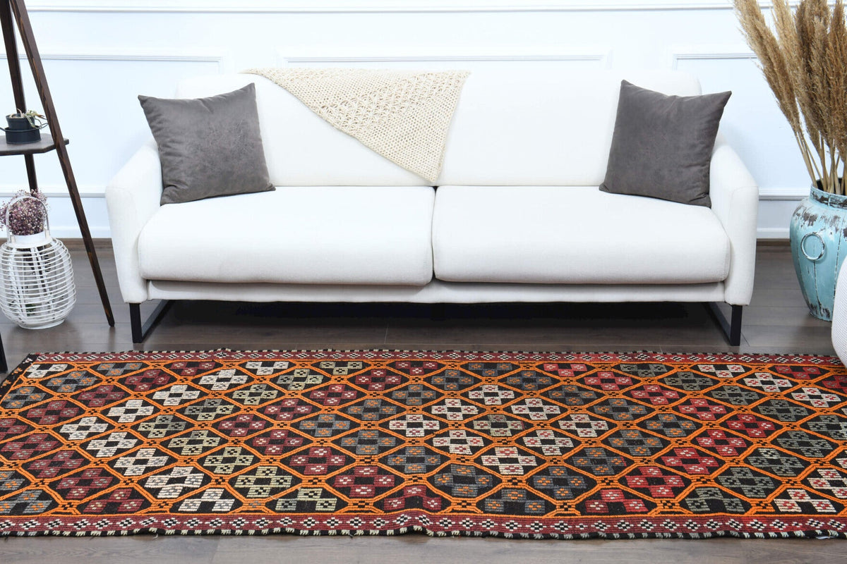 Honeycomb Vintage Kilim Runner