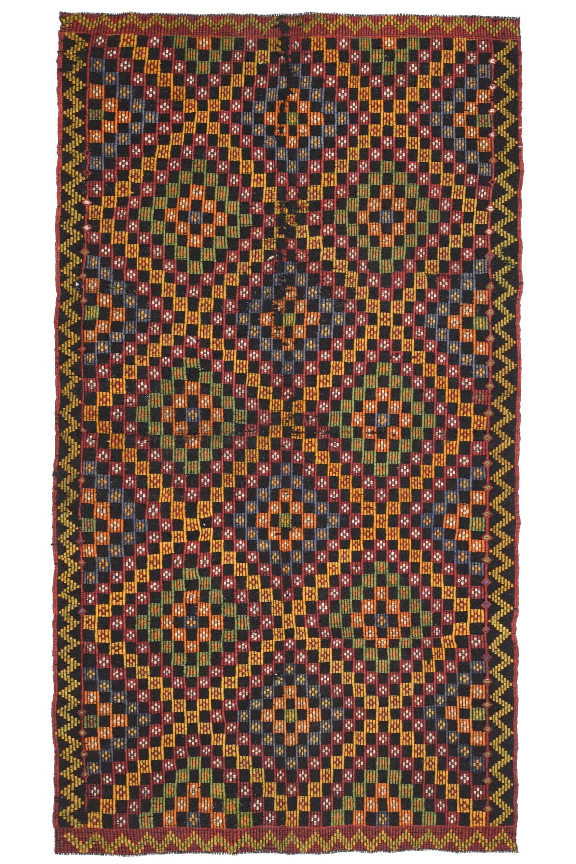 Turkish Vintage Area Kilim Rug