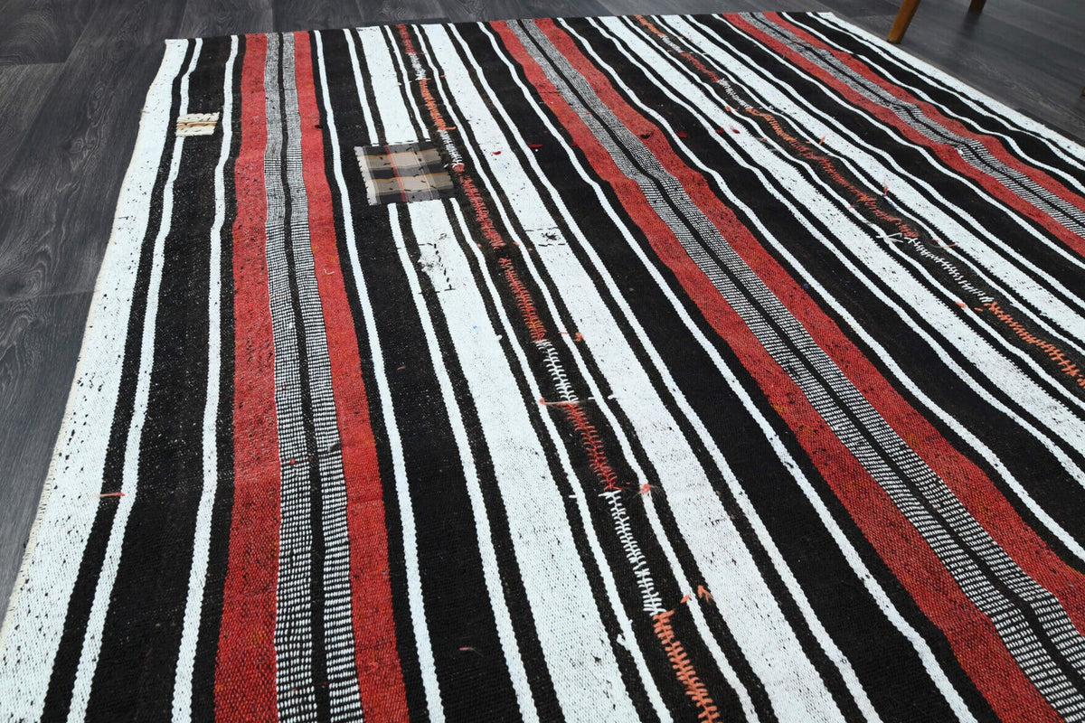 Turkish Vintage Area Kilim Rug