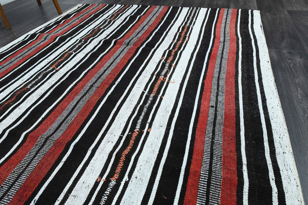 Turkish Vintage Area Kilim Rug