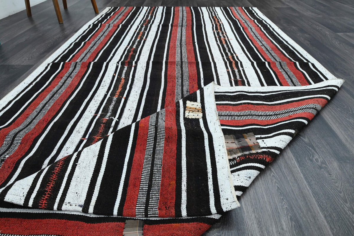 Turkish Vintage Area Kilim Rug
