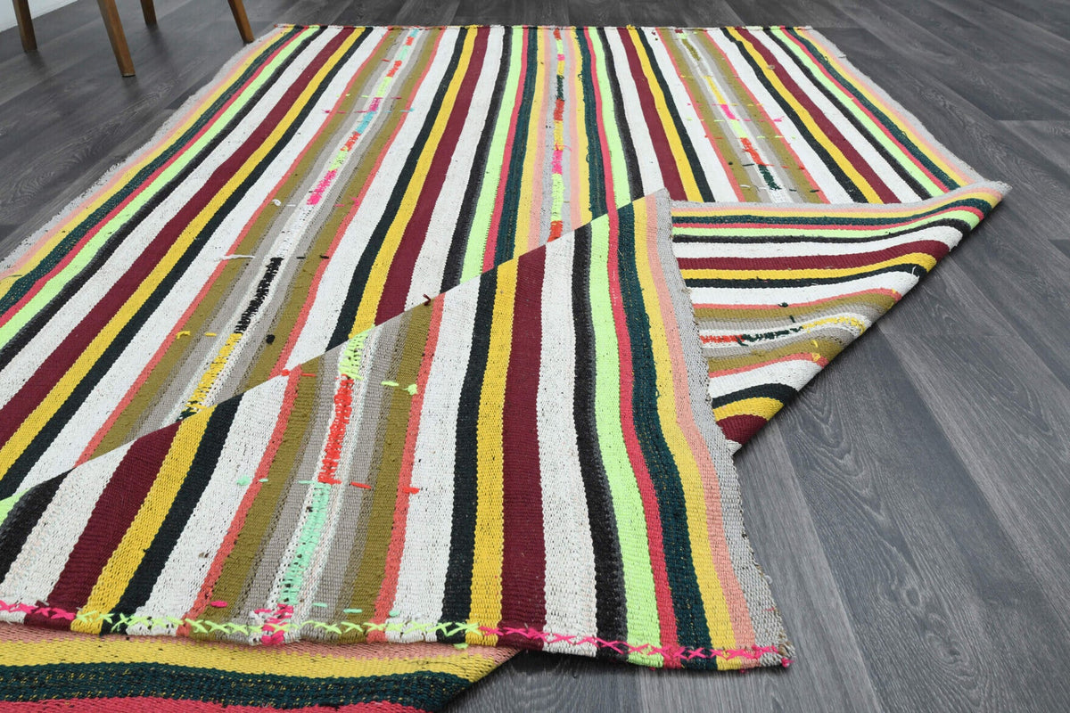 Turkish Vintage Striped Rug
