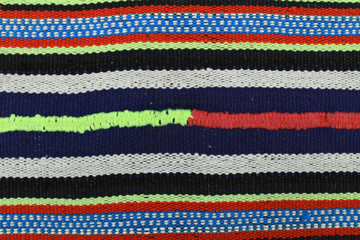 Salon için çizgili el dokuma vintage kilim – 199x290 cm