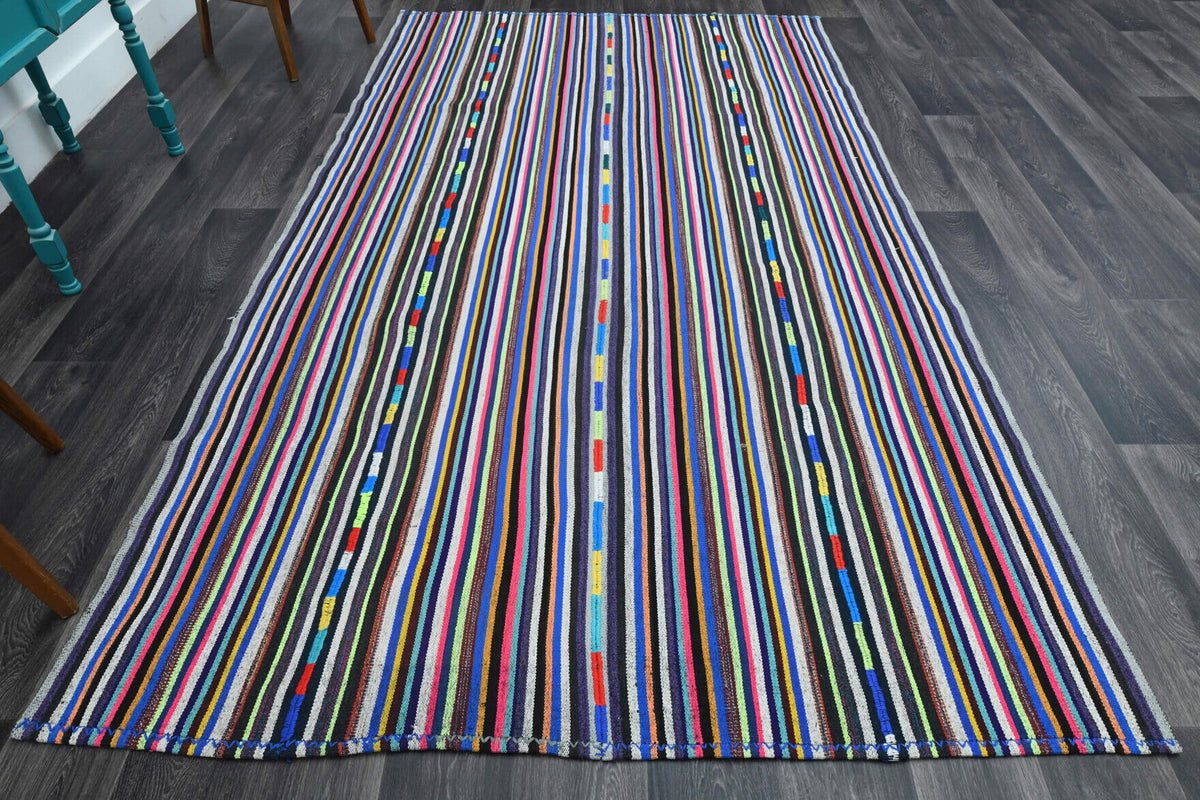 Turkish Vintage Area Kilim Rug