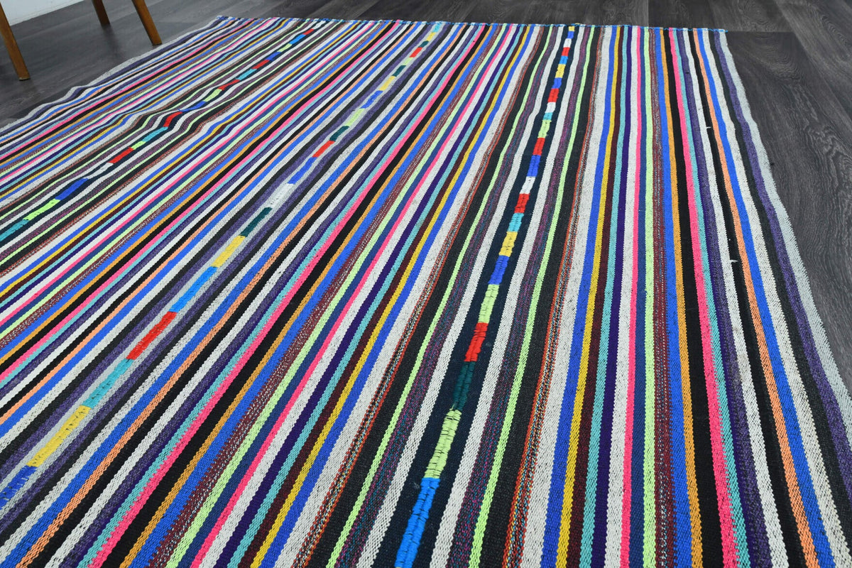 Turkish Vintage Area Kilim Rug